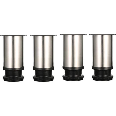 4 Pieds Reglables Acier Inox 8cm Hauteur 0-15mm (1/4)