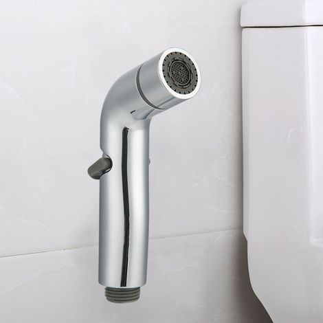 Douchette WC réglable à main avec revêtement électrolytique, accessoire de salle de bain. (1/5)