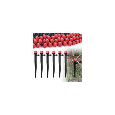 Goutteur Irrigation Réglable, 50 Pièces Goutteur d'irrigation Insertion 360 Degrés 8 Trous Goutteur Atomiseur Équipement pour Parterres de Fleurs, Jardins, Pelouse à Plante (1/5)