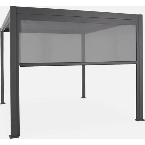 Pergola bioclimatica 3x4m in alluminio + tenda da sole 3m (1/5)