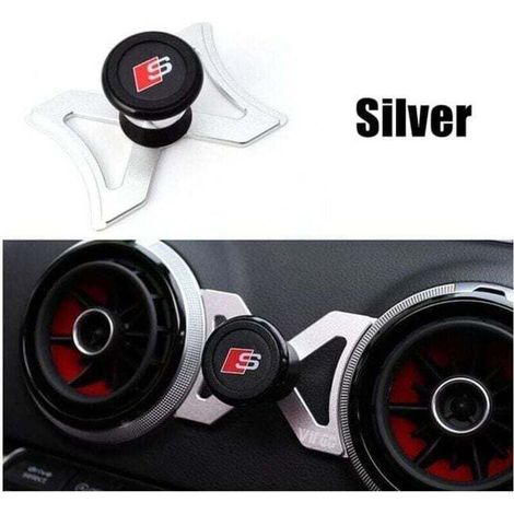 Car Phone Holder For Audi A3 S3 RS3 8V Air Vent Mount 360 Rotatable Stand Magnetic GPS Holder Car Styling Accessories Silver (1/5)
