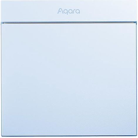 Aqara Smart Wandschalter H1M Neutral MARS-Tech Funk-Lichtschalter mit Zigbee 3.0 Mehrfachsteuerung – 1 Taste – Blau