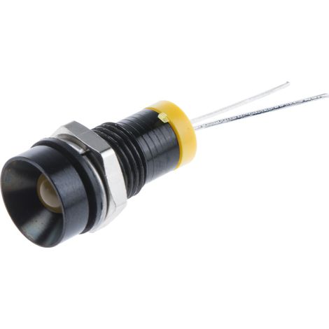 Voyant LED lumineux Jaune RS PRO, dia. 8mm, 2V c.c., IP67 ( Prix pour 1 )