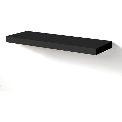 Mensola nera opaca da parete in MDF 60 cm Arvada Black