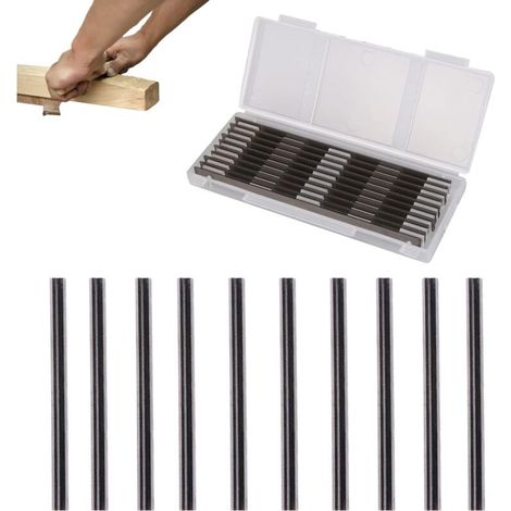 Cuchillas reversibles para cepilladora eléctrica – 82 x 5,5 x 1,2 mm – acero endurecido – paquete de 10 para trabajos de carpintería