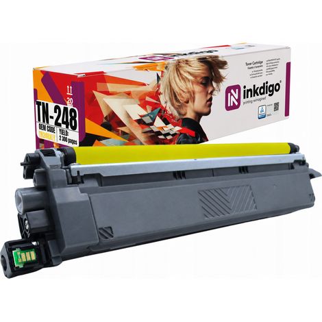 Toner Inkdigo TN248Y compatibile con Brother DCP-L3515CDW HL-L3215CW, certificato TÜV. (1/5)