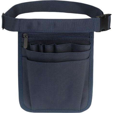 Verstellbare Werkzeuggürteltasche aus Stoff mit mehreren Fächern für Techniker, Klempner und Mechaniker (blau)