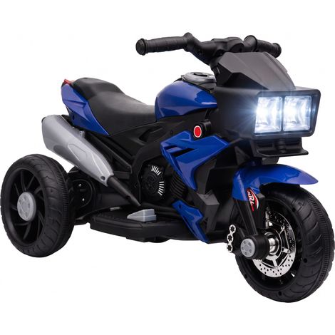 AIYAPLAY Kids Electric Motorcycle Ride-On Toy w/ High-Traction Wheels, Blue (1/5)
