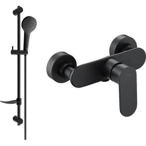 Mexen Milo DF05 rubinetto doccia con set doccia, nero - 7134R05-70 (1/3)
