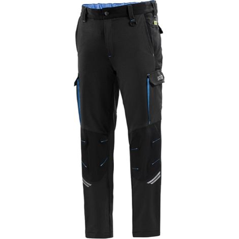 Pantalon de travail Sparco Tech Oregon Noir/Bleu clair Taille S confortable extensible re'sistant et technique avec de'tails contraste's Nero/Azzurro S