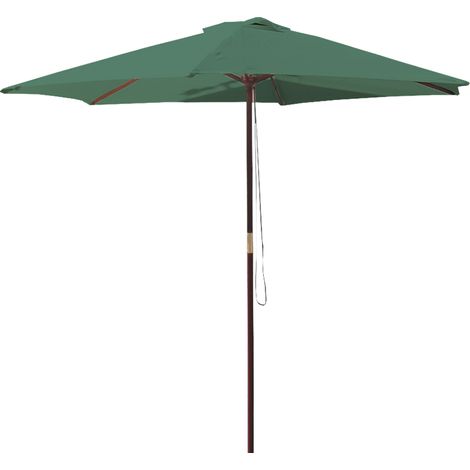 Ombrellone tondo in legno mt.2,50 colore verde - Salone (1/4)