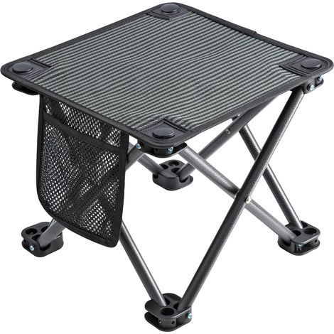 Tabouret Pliable Ultraléger Chaise de Camping Pliante avec Poche en Mesh Multifonctionnelle Pratique Portable pour Plage Jardin Pêche Randonnée Voyage et Pique-Nique en Plien Air (1/5)