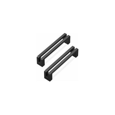 4 pièces de poignée d'armoire de cuisine avec poignée de porte à vis en alliage de zinc poignée de porte de tiroir de cuisine (noir) (1/4)