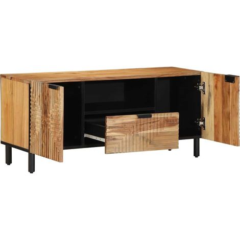 Mueble de TV Marrón 105 x 33,5 x 46 cm Madera de mango maciza