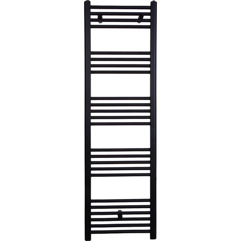 Radiateur sèche-serviettes eau chaude CODA 160 x 50 cm noir mat