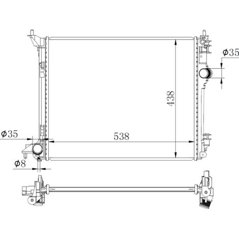 Radiateur, refroidissement du moteur NRF 59270 RENAULT 214108175R 214109798R