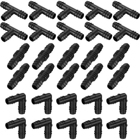 Kit de 60 raccords cannelés pour tuyau d'arrosage, démontage facile, idéal pour le jardinage et la maison. (1/5)