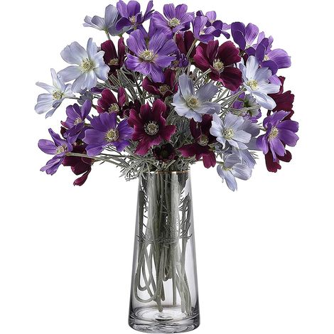 Vaso Trasparente, Vasi Vetro per decorare la stanza, 25cm Fiore Vaso, Moderno Vaso per Fiori, Decorazione Tavolo Soggiorno per Arrangementi Floreali E Decorazione Domestica - L (1/5)