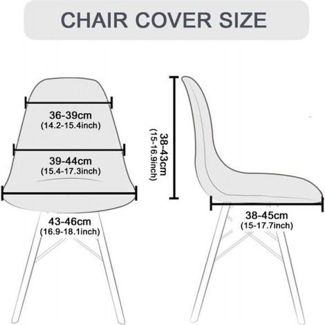 Housse De Chaise - Extensible Seersucker - Pour Salle À Manger Salon Bureau - 4 Pièces (1/5)