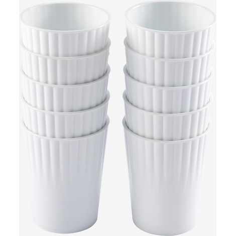 Gobelets 22 cl biosourcés - lot de 10 - blanc - Gilac