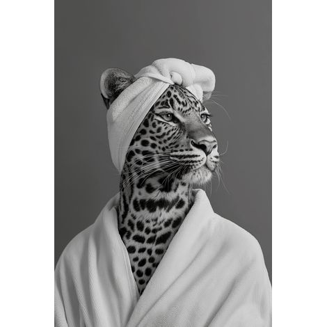 Tableau sur toile Leoparde en beauté 30x45 cm - Impression sur Toile Murale Décorative - Image imprimée en HD sur Toile - Toile sur Châssis en Bois FSC - Fabriqué en France (1/5)