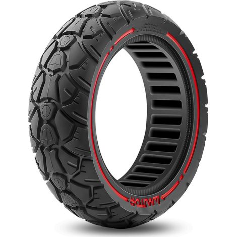 Pneu Plein 10x2.70-2.75 Pouces Offroad, Pneu Increvable 10x2.75-6.5, Roue Pleine Trottinette 70/65-6.5(255x70), Roue Pleine 10x2.70-6.5, Zéro-Entretien & Haute Durabilité, (Fente 53.5mm), 1PCS (1/5)