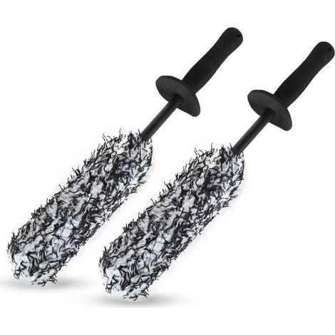 2pcs Brosse Jante Voiture, Brosse de Nettoyage en Microfibre, Brosse Jante Voiture Microfibre Idéal pour Nettoyer Efficacement des Roues sans Créer de Rayure (1/5)