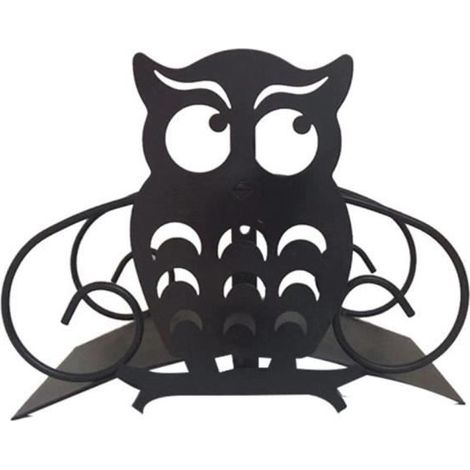 organisateur de cintre de tuyau d'eau Support mural pour tuyau d'arrosage en métal, hibou de dessin animé, deco lit (1/4)