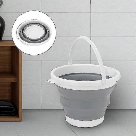 Seaux pliables et pliables pour le camping, en plastique silicone, pour la cuisine. (1/5)