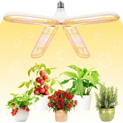 Lumière végétale LED pour plantes d'intérieur, lumière de croissance végétale 200W, spectre complet 552 LED, E27/E26 Plant cultivez une lampe ampoule pour serre végétale et Plantes Intérieur légumes (1/4)