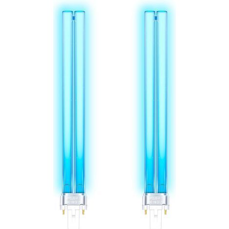 Lot de 2 Ampoule G23, 11W UVC, Verre Quartz, Filtre Étang, Bassin (1/5)