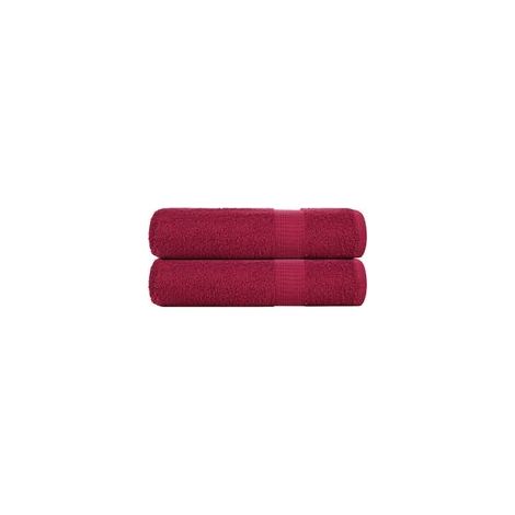FROGN Duschtücher, 2er-Set, Bordeauxrot, 70 x 140 cm, 360 g/m². - Crezuo (1/4)