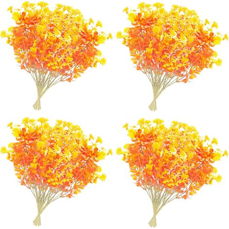 20 künstliche Herbstblumensträuße für den Außenbereich, künstliche Chrysanthemen, Pflanzendekoration aus Kunststoff, Sträucher, Pflanzen für Haus, Veranda, Garten, Hof, Terrasse (1/3)