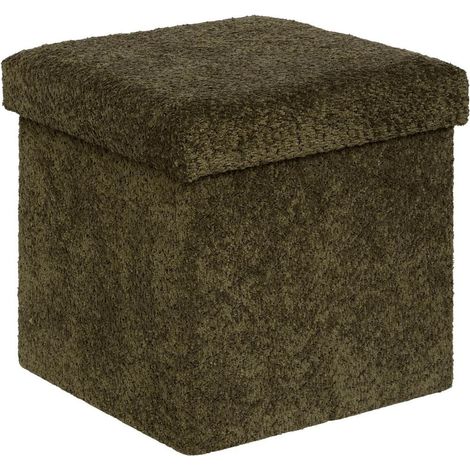 Pouf Coffre Pliable "Soana" 38cm Kaki (1/4)