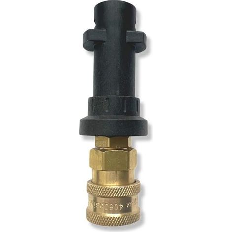 Raccord rapide Adaptateur baïonnette 1/4" pour nettoyeur haute pression comme – buse à mousse. nettoyeur haute pression pour lavage de voiture (baïonnette plastique 5) (1/3)