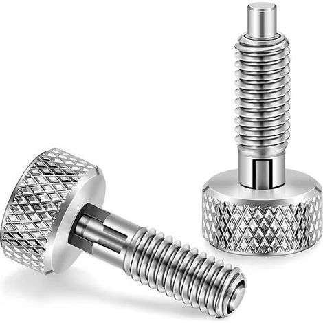 2 Pcs à Ressort RéTractable à la Main en Acier Inoxydable Verrouiller les Goupilles à DéGagement de Type M6 pour Rouler la BoîTe à Outils (1/5)