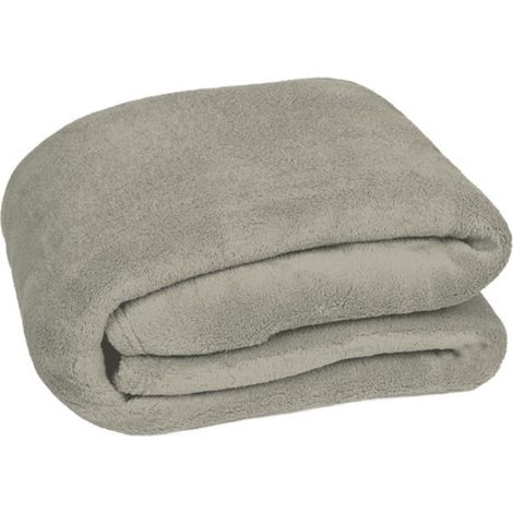 Manta en tejido de tacto sueva VALENTO Couch Beige arena 120 x 190 cm