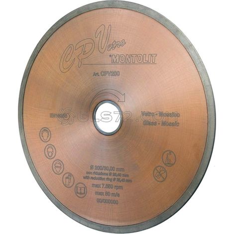 DISCO DE DIAMANTE 250 MM PARA BALDOSAS DE VIDRIDO MONTOLIT CERMONT CPV250 (1/2)