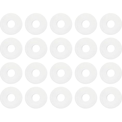 20 pièces Rondelle plate en silicone M5 5mm ID 12mm OD blanc (1/5)