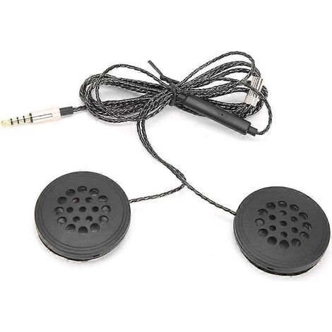 1 casque filaire universel pour moto, avec système audio stéréo sans perte, deux haut-parleurs, microphone antibruit haute définition et entrée ligne. (1/5)