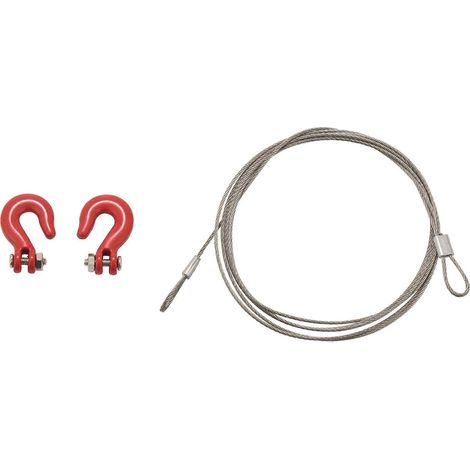 Câble métallique avec crochets pour remorque RC 1/10 D90 Axial SCX10 (1/5)