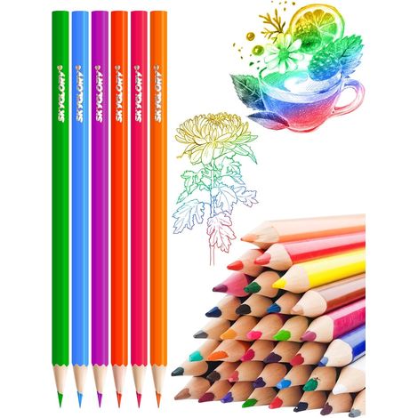 Lot de 36 crayons de couleur pour adultes et enfants, idéal pour le dessin et le croquis. (1/5)