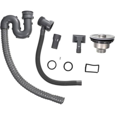 Kit de bonde de lavabo et de vasque en S acier inoxydable