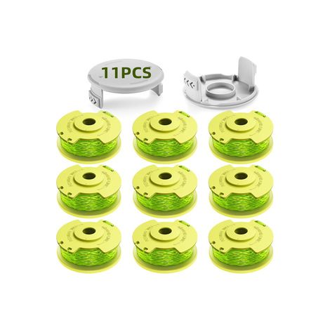 Lot de 2 recharges fil nylon pour Ryobi AC80RL3 – Tête de coupe verte, référence R9+2 – Parfait pour coupe-bordures (1/5)