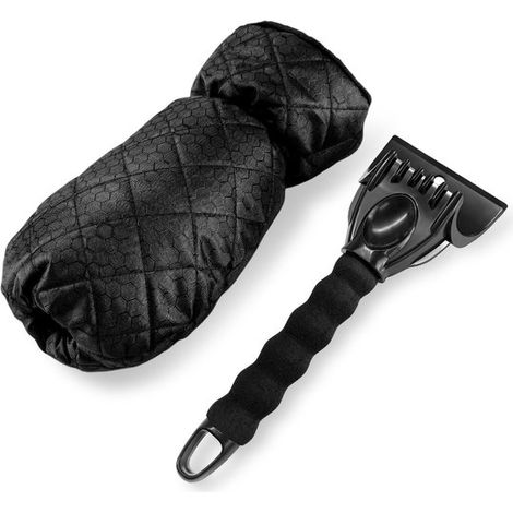 Grattoir Auto - Gant - Étanche - Grattoir à glace avec gant - Grattoir à glace Auto - Pour Auto - Grattoir de vitre Auto - Grattoir à neige - Racloir à neige - Poignée antidérapante - Zwart (1/5)