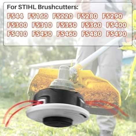 AutoCut 46-2 Tête pour Stihl Debroussailleuse. JRISBO Tête de Fil compatible avec Stihl FS160 FS220 FS280 FS290 FS300 FS310 FS350 FS360 FS400 FS410 FS450 FS460 FS480 Tete Faucheuse (1/4)
