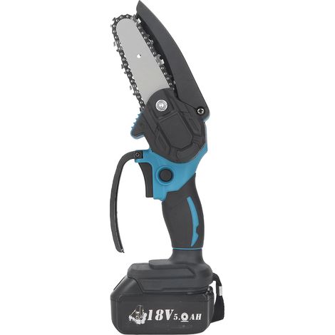 Mini Tronçonneuse 18V 4 Pouces Sans Fil, Scie Électrique Portable à Main pour Couper Branches et Bois, Ébrancheuse Compatible Batteries Makita BL1815 BL1820 BL1530 BL1840 BL1850 BL1860 (livrée sans ba (1/5)