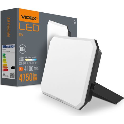 Halogenstrahler 50W neutrales Licht 5000K 4750lm IP65 FLOOD Videx (1/5)