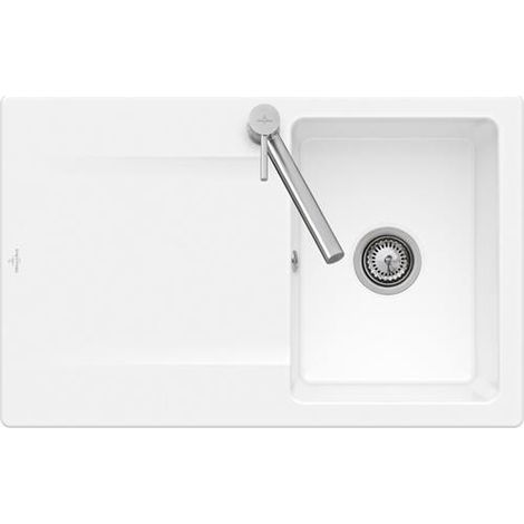 VB flächenbündige Spüle Siluet 45 flat 33340F 780x490mm Rechteck Pure Black