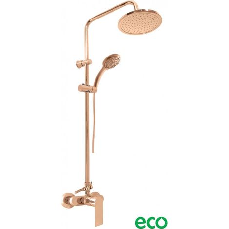 Colonne de douche NIL en laiton rose gold poli H. 116 cm (1/5)
